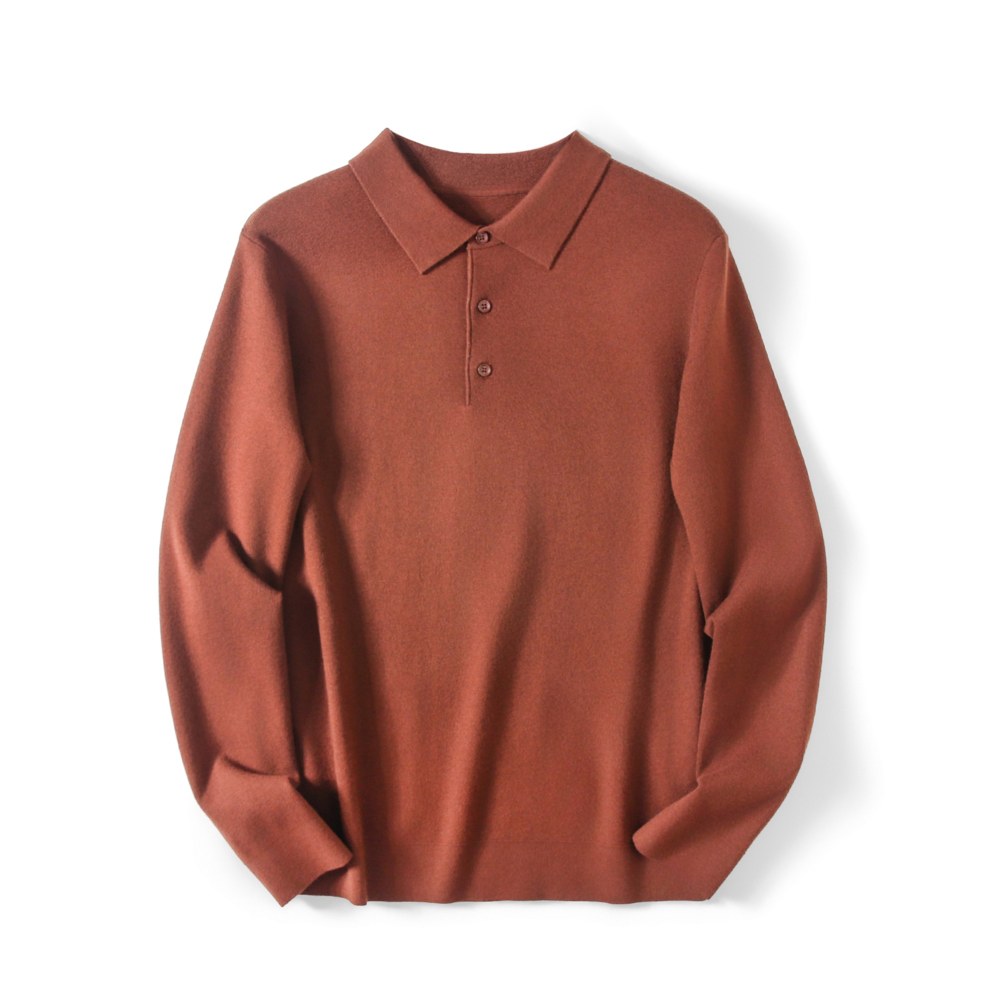 意奢老钱风叠穿羊毛混纺针织衫男