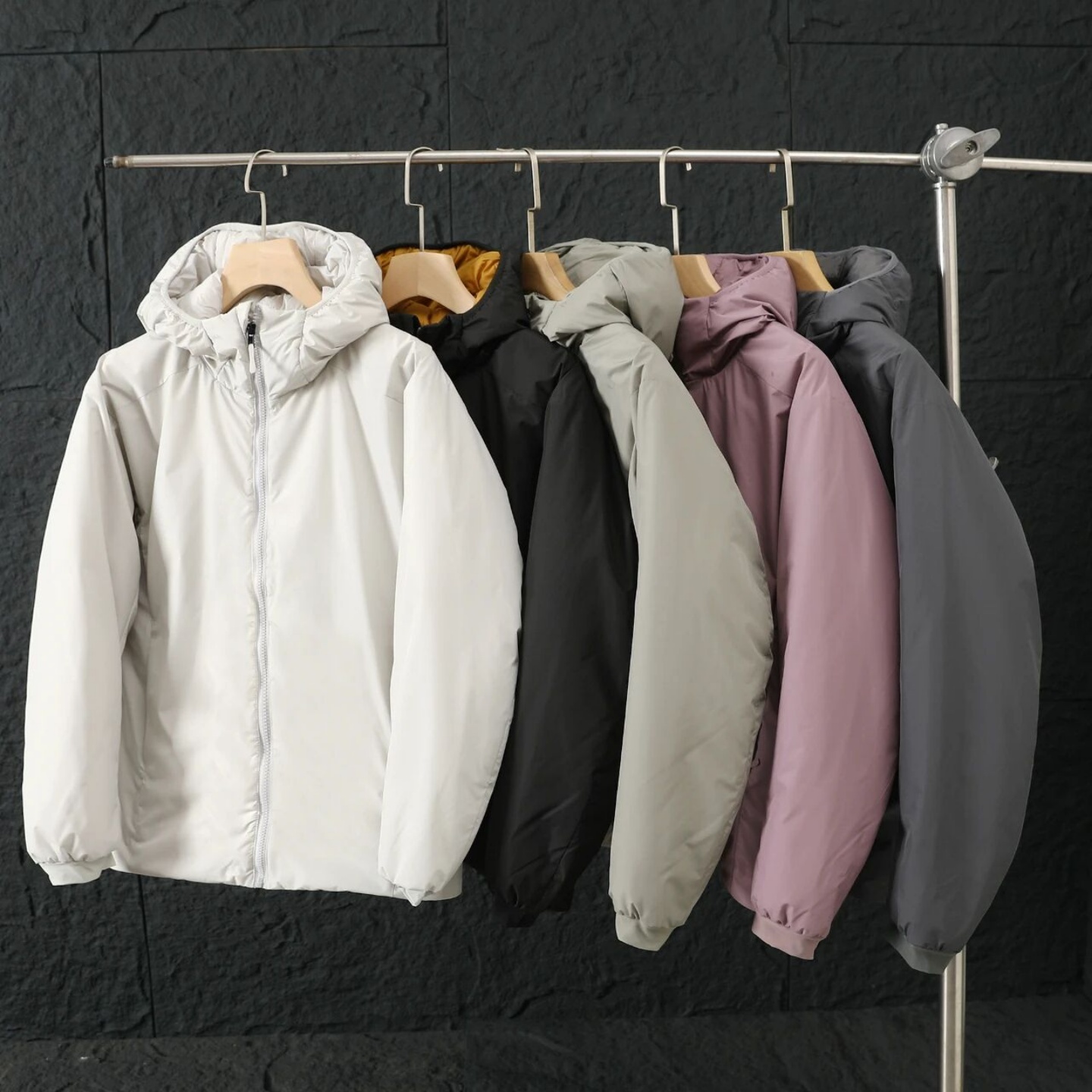 袅平替保暖连帽棉服男女轻量化