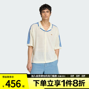 adidas阿迪达斯三叶草男子KNITTED SHIRT运动休闲短袖衬衫KX1223