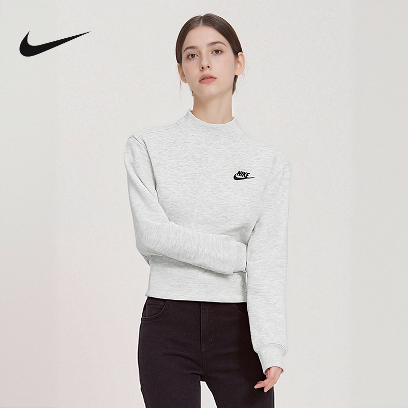 NIKE耐克女子滔搏运动休闲立领套头衫卫衣HV2797-013