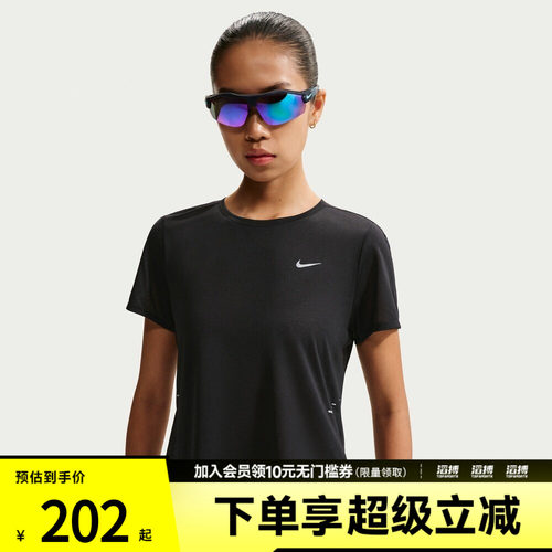 NIKE耐克女子SWFT NVLT BRTHE SS TOP运动休闲短袖T恤IF1681-010