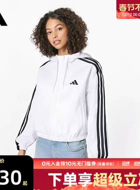adidas阿迪达斯女子W 3S WV WB滔搏运动健身夹克