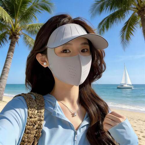 全脸抗UV冰丝防晒面罩