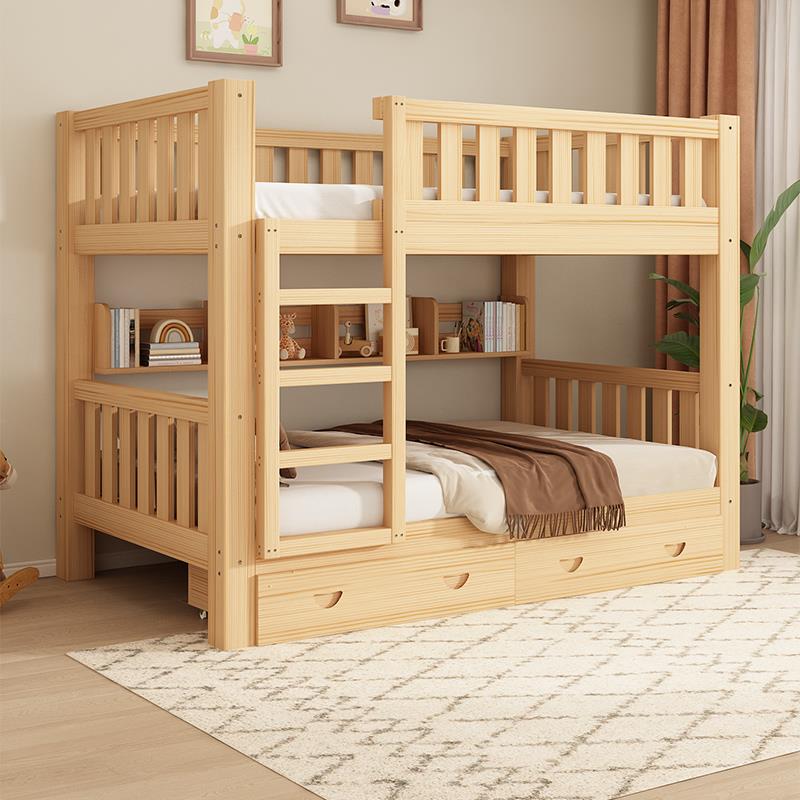 全实木高低床儿童上下床双层床宿舍成年大人上下铺子母床木床两层
