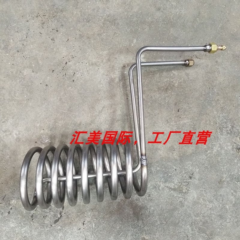 海鲜鱼缸水产养殖海水专q用换热器纯钛管1匹-5匹钛炮纯钛蒸发器钛