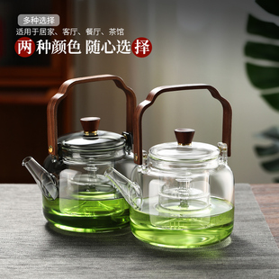 围炉煮茶壶透黑提k梁壶玻璃电陶炉煮茶器炭火炉烧水蒸煮一体泡茶