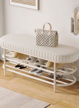 换鞋凳门口家用软包穿鞋凳鞋柜坐凳一体入户门网红可坐式长条凳子