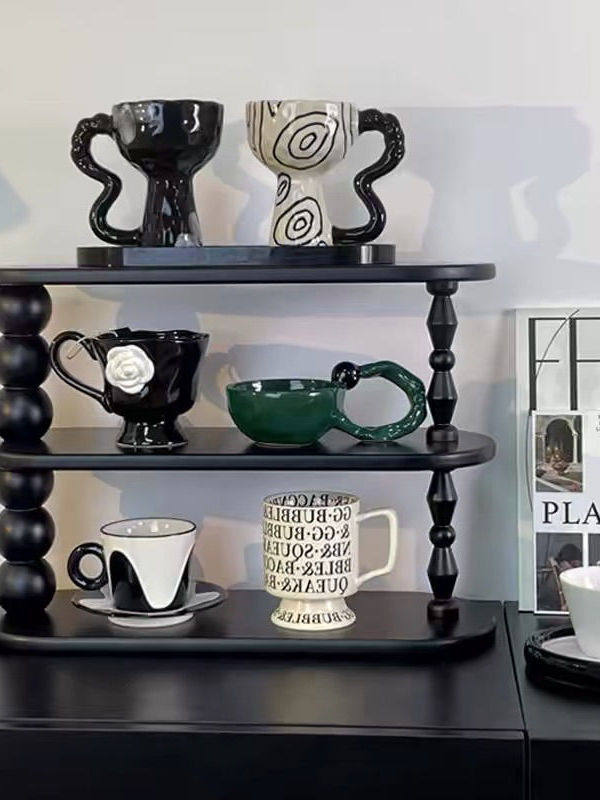 简约桌面杯架置物架多层咖啡杯架茶杯水杯收纳架子中式茶具摆件架,收纳整理,书桌收纳置物架,淘宝优惠券,粉丝福利购,淘宝优惠卷