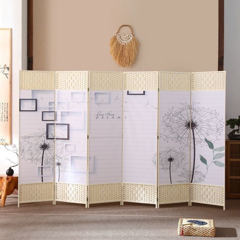 中式田园时尚移动屏风隔断客厅遮挡简易卧室门厅简约现代家用折屏