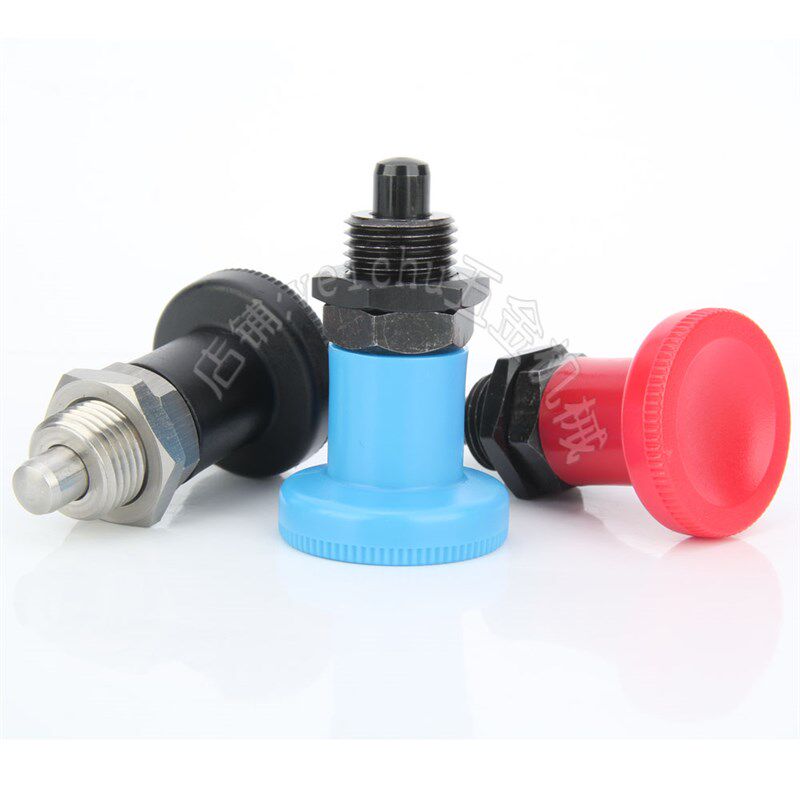 蓝色手柄拉销 ZAY43 ZAY44 自锁型分度销 短型旋钮柱塞弹性锁扣