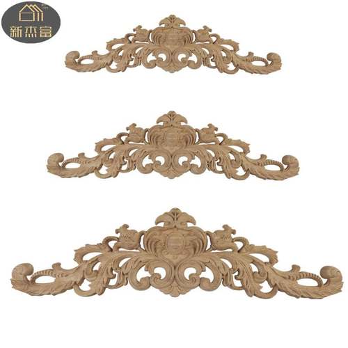 现货东阳木雕花欧式实木雕花装饰木雕贴片机雕贴花