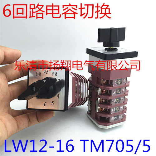 6 六 回路电容切换转换开关 LW12-16TM705/5