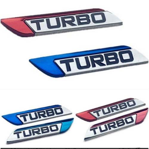 汽车个性改装车贴 3D立体金属车身贴涡轮增压侧标字标TURBO车标