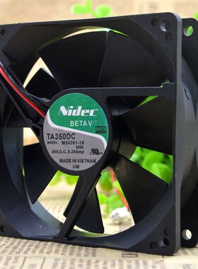 Nidec 9025 24V 0.28A 散热风扇 TA350DC M34261-16 双滚珠轴承
