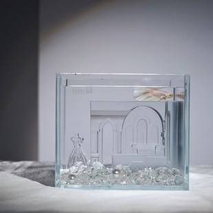 DIY水底世界/婚纱宫殿鱼缸造景微景观泰国斗鱼创意摆件办公装饰
