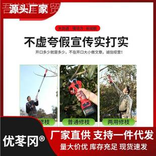 充高枝剪电动剪刀剪锂电修树枝伸GWS缩高空剪枝果树修枝电剪剪子