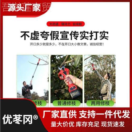 充高枝剪电动剪刀剪锂电修树枝伸GWS缩高空剪枝果树修枝电剪剪子