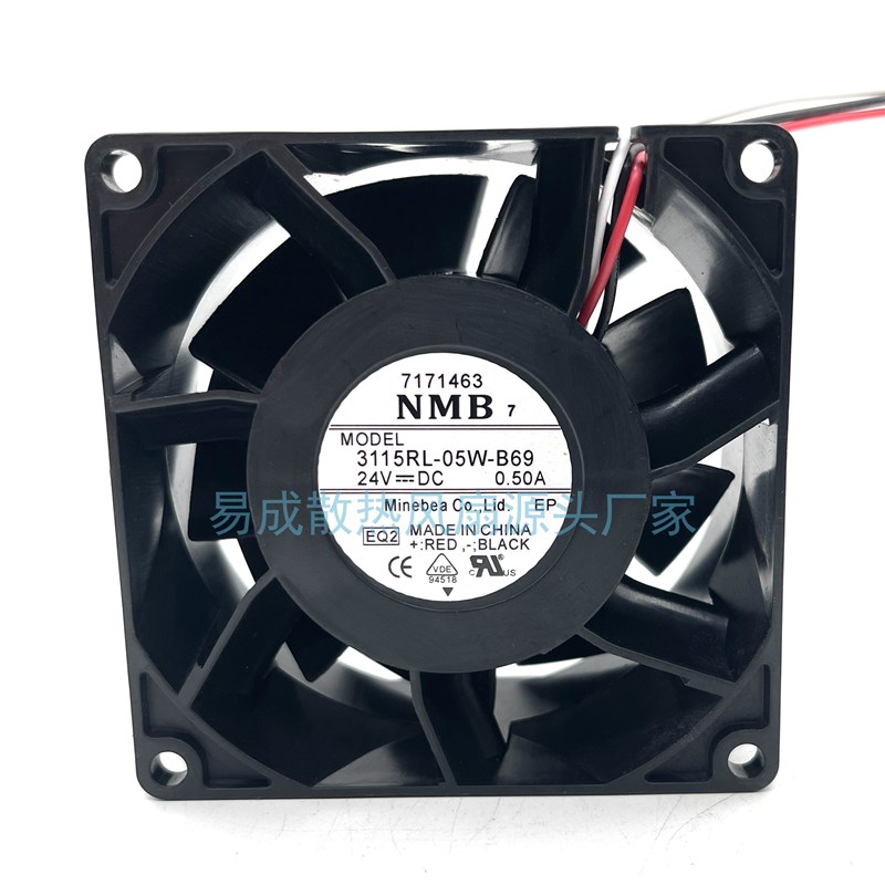 原装 NMB 3115RL-05W-B69 24V DC 0.50A 8038 变频器散热风扇