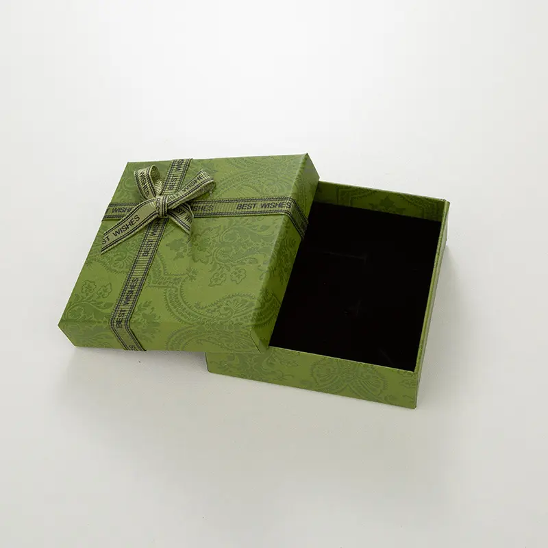 复古绿色结天地盖珠宝首饰礼盒戒指吊坠耳钉项链饰品包装盒子