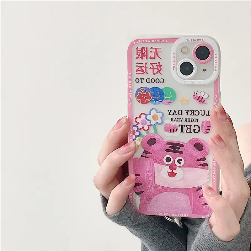 知泰适用14瞳影xrxs限好运13pro粉色老虎挂绳