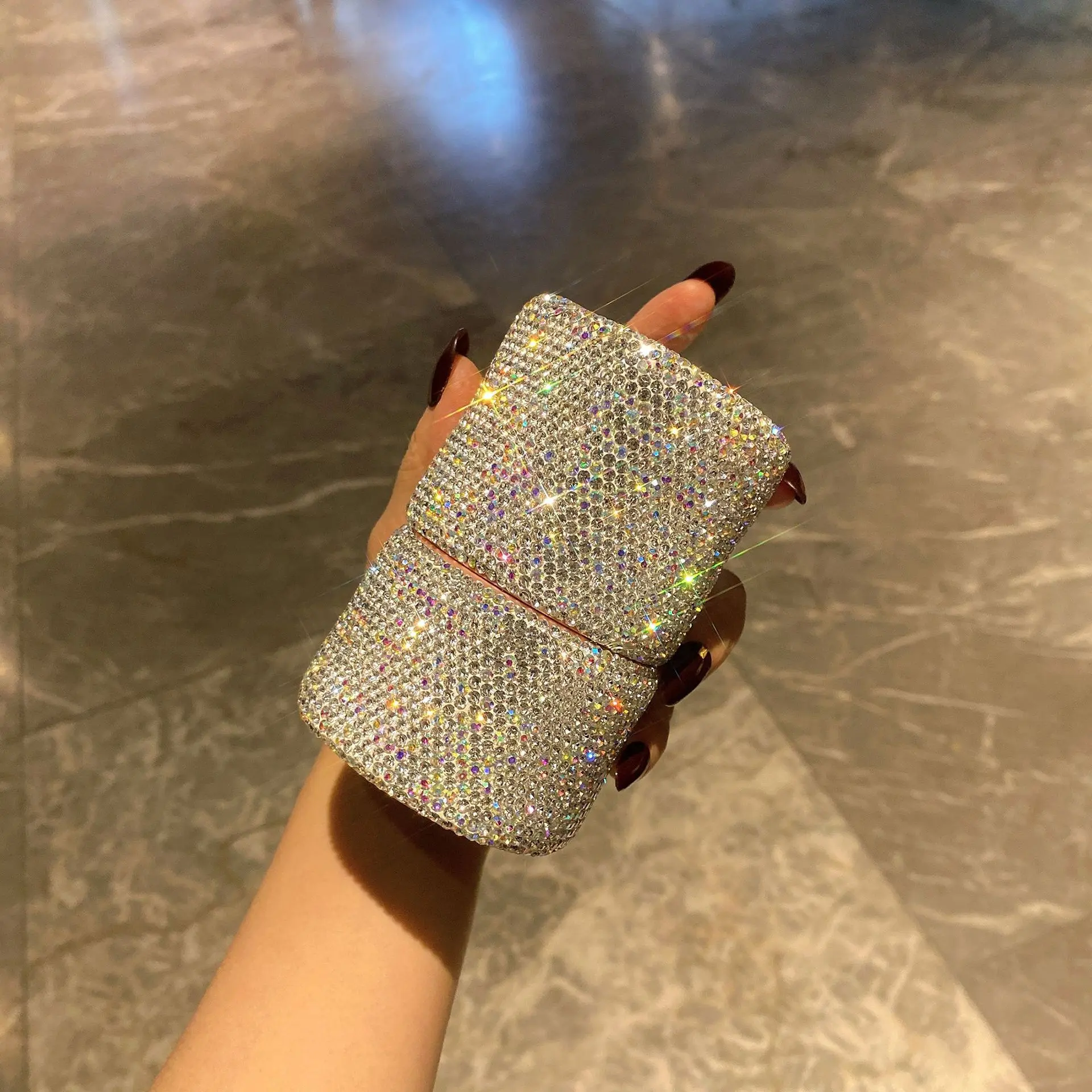 化妆刷收纳桶镶钻散粉眼影粉底刷整理盒直销