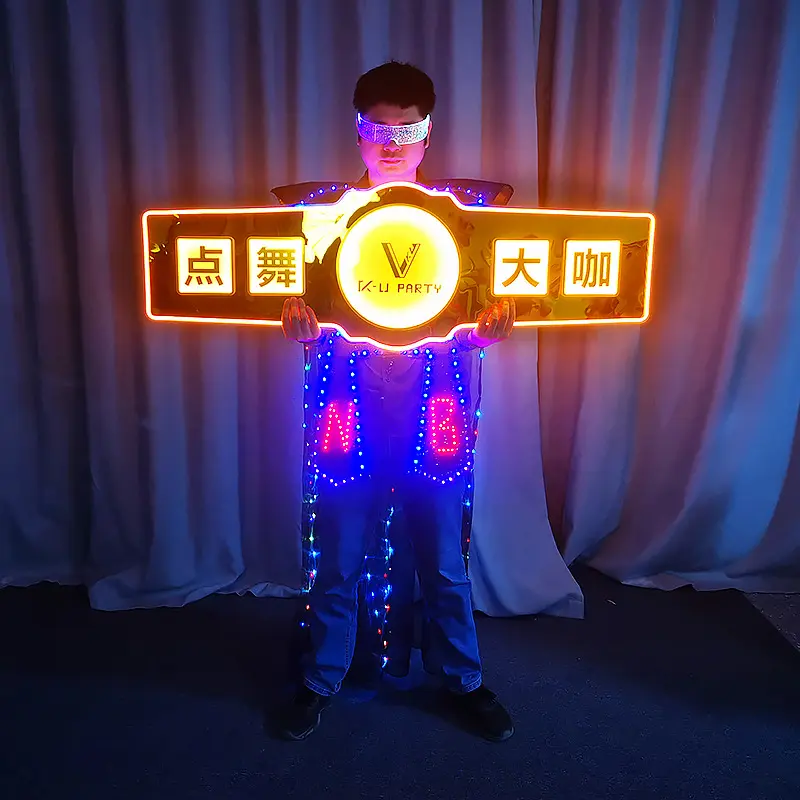 生日快乐充电手举牌定制酒店v气氛道具场景布置led灯牌
