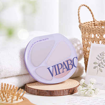 VIPABC氛围四色综合盘眼影修容腮红提亮四色一盘显色提亮自然982