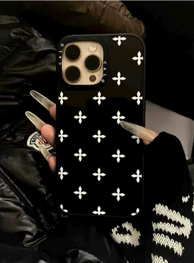 CALG黑花园十字花SMFK新款超火磁吸防摔iphone13 14 15 16 17promax适用苹果手机壳高级感小众2025网红爆款