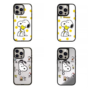 CALG黄色波点史努比侧脸适用苹果手机壳iphone12 13 14 15 16 17promax新款外壳高级感小众磁吸2025网红爆款