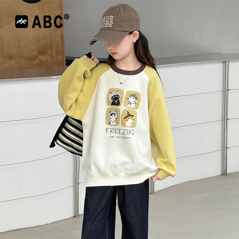 ABC女童春季卫衣2026新款