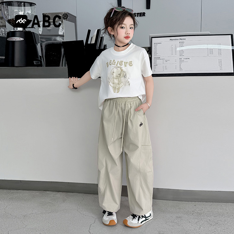 女童夏季短袖套装2025新款