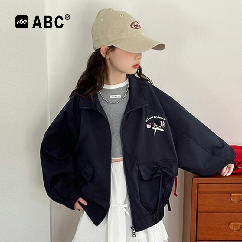 ABC女童春秋外套2025新款
