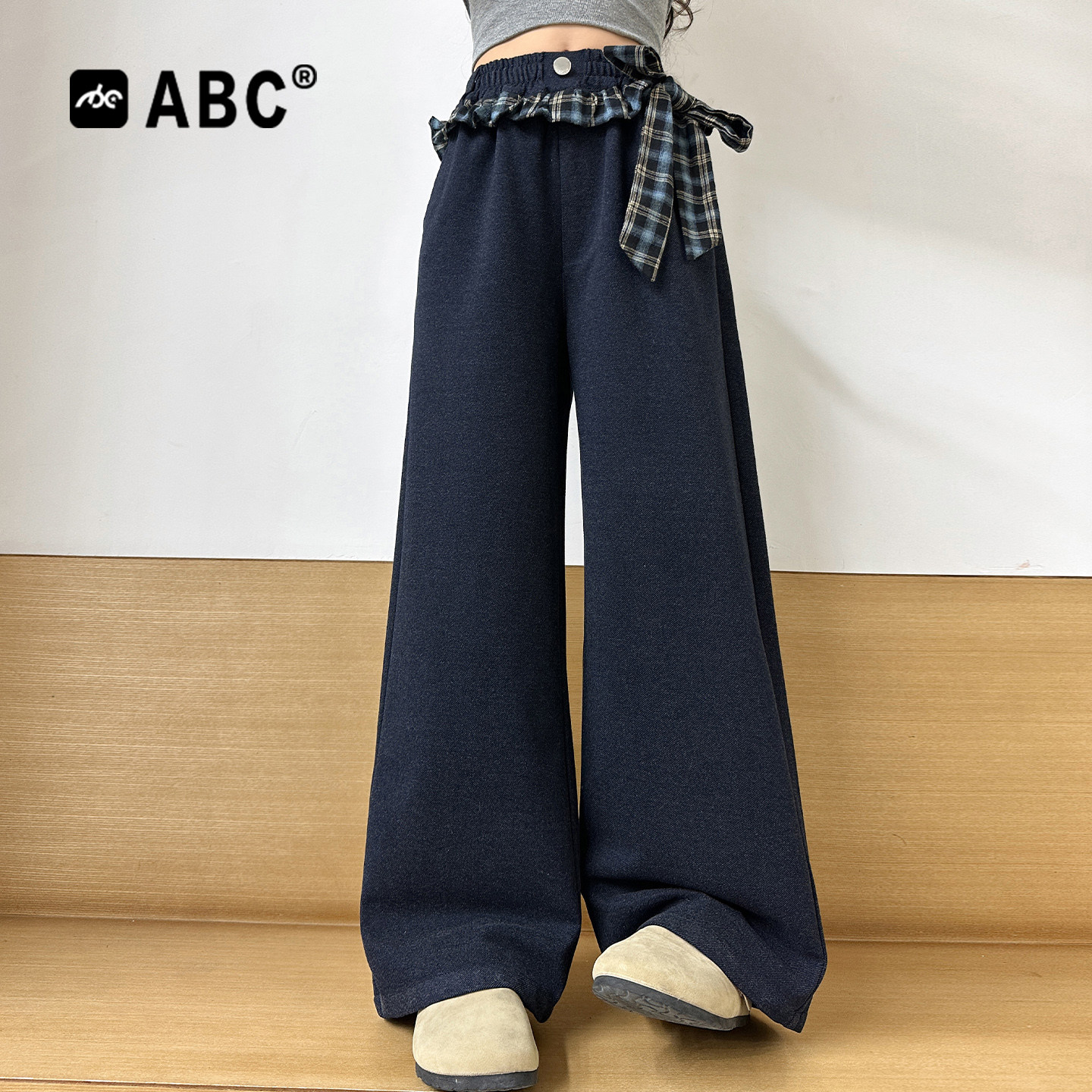ABC女童春秋蝴蝶结运动裤