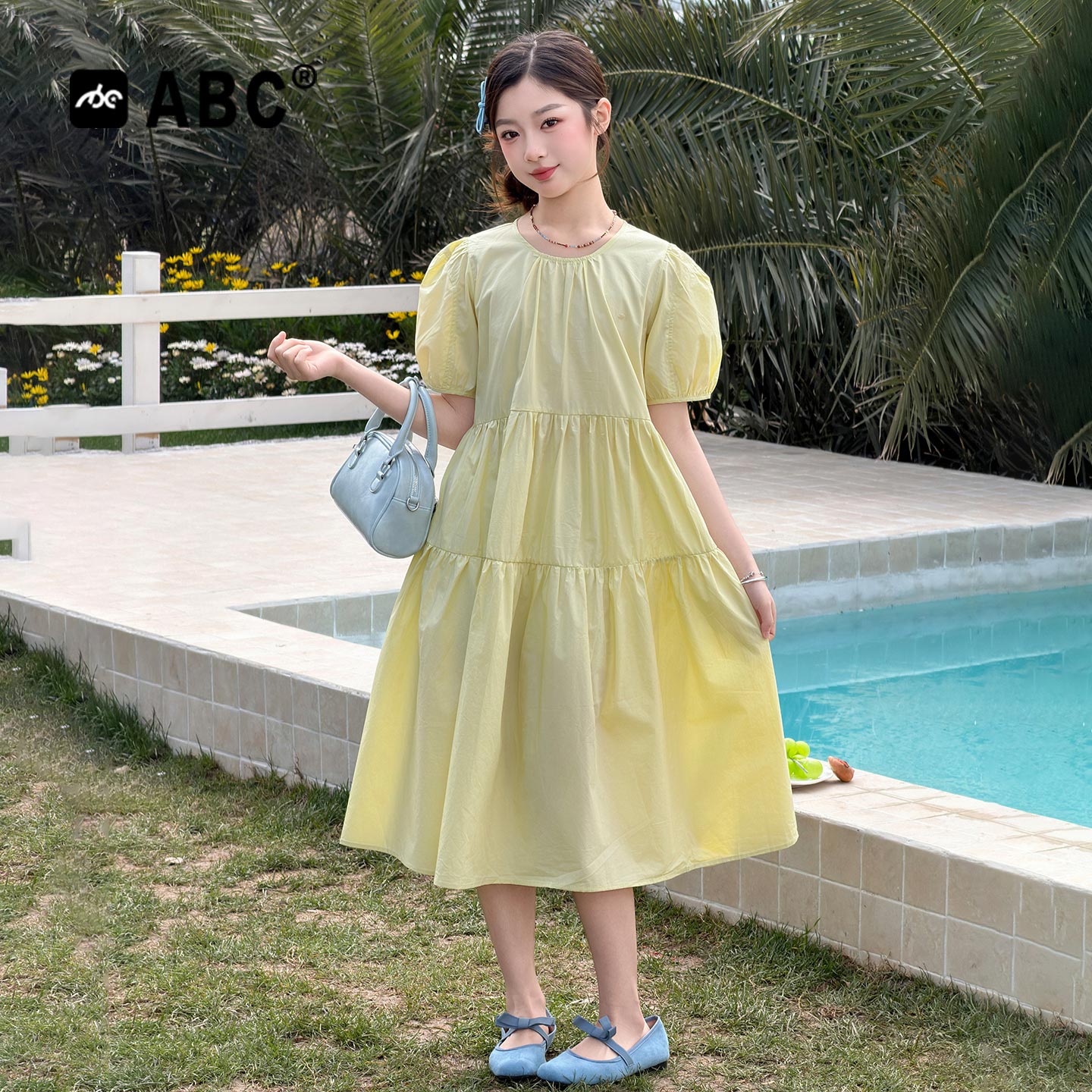 ABC女童夏季韩系小清新公主裙