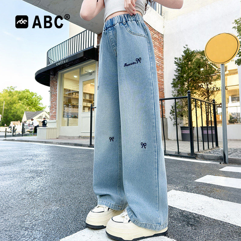 ABC女童春秋裤子中大童直筒裤