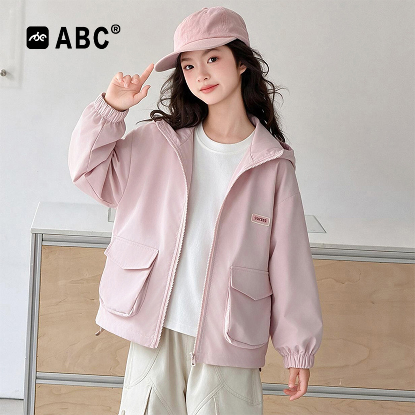 ABC女童春秋洋气外套2026新款