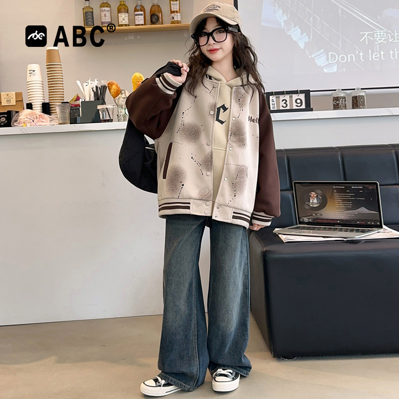 女童棒球服外套春秋款