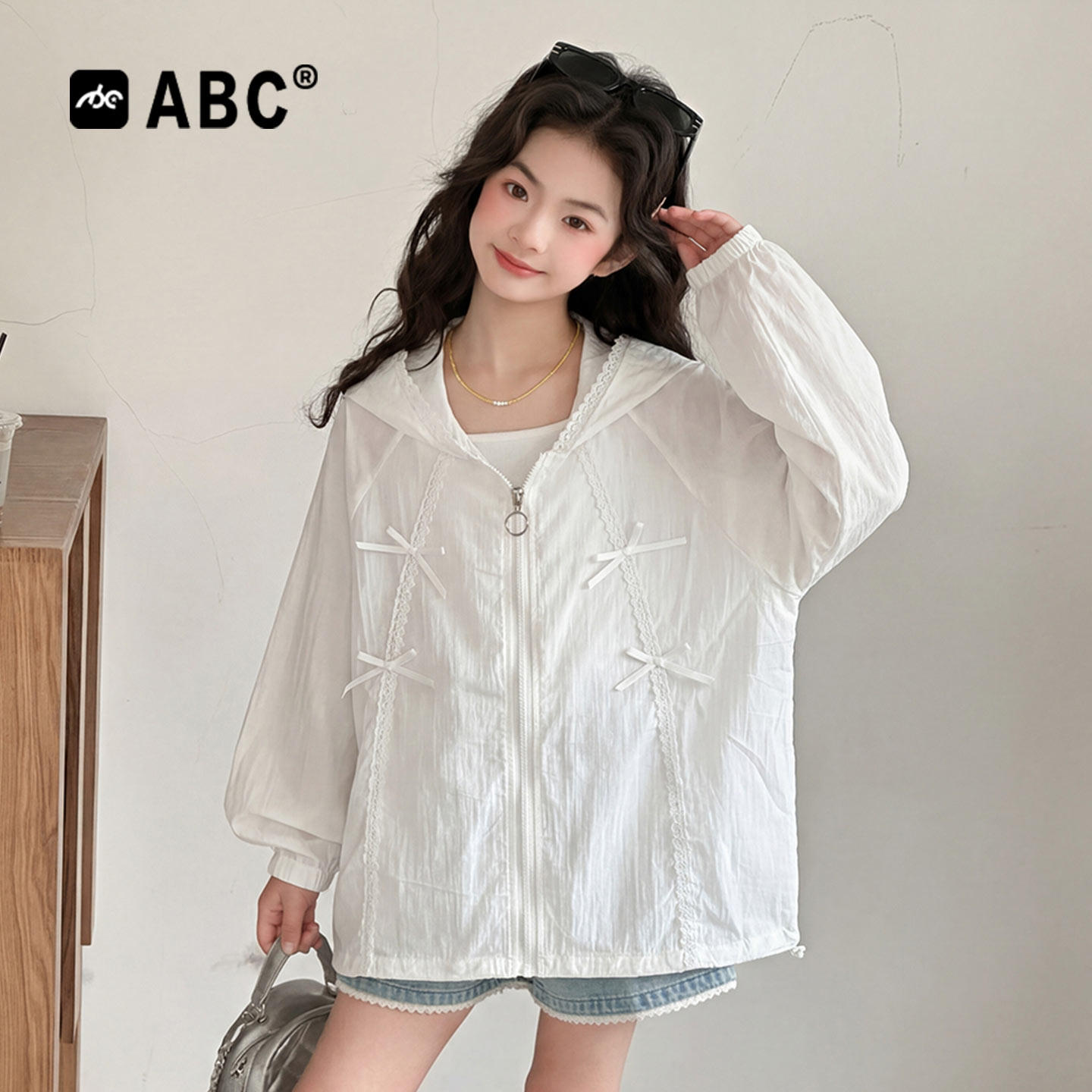 ABC女童夏季连帽防晒衣2026新款