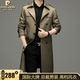 商务休闲大衣外套男爸爸装 皮尔卡丹中长款 秋季 新款 风衣夹克衫 男士