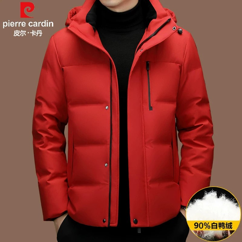 皮尔卡丹冬季白鸭绒加厚羽绒服