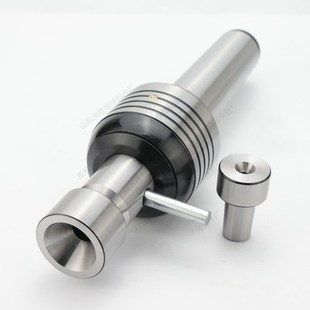 活顶尖车床无孔轴加工凹尖可替换插入式 凹锥回转顶针内凹式 内锥头