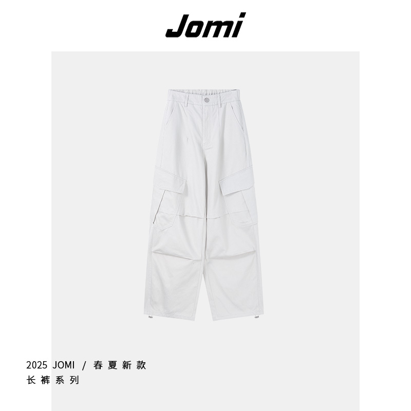 JOMI复古帅气工装裤设计感显瘦直筒休闲裤JDK29023
