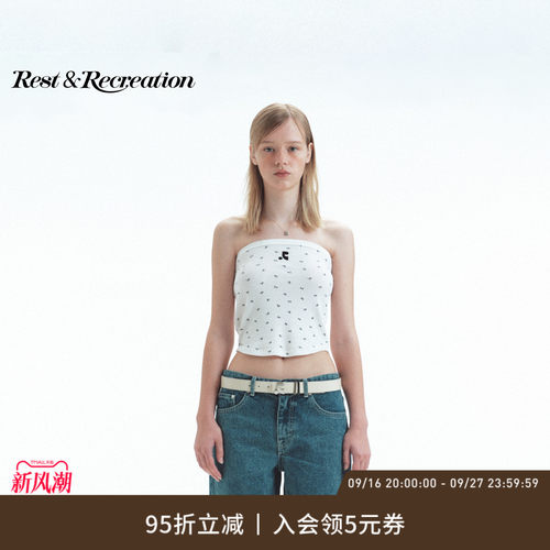 RR2026新款波点刺绣抹胸吊带