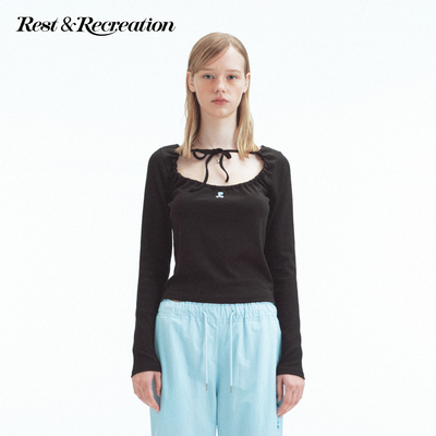 RR2026新款抽绳印花长袖T恤