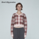 V领针织开衫 RestandRecreation官方2025秋冬新款 RR马海毛格纹短款