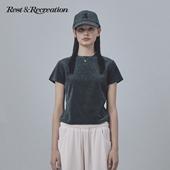 RR天鹅绒字母刺绣logo短袖 RestandRecreation官方2025秋季 新款 T恤