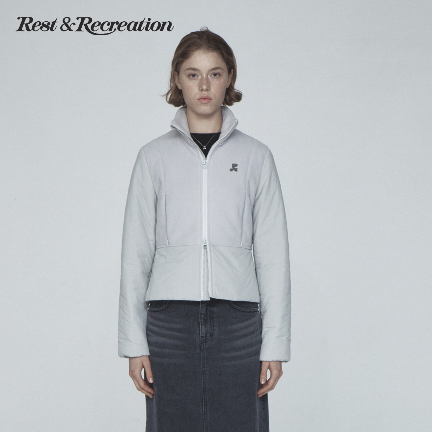 RR摇粒绒拼接立领保暖厚外套