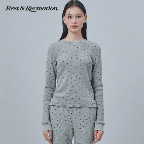 RR波点印花长袖T恤休闲百搭