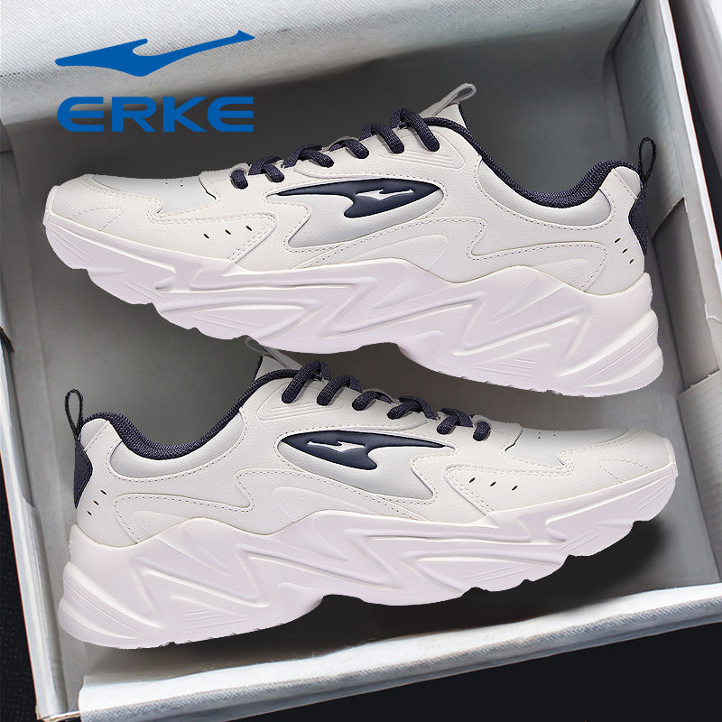 逸川鸿星尔克男鞋2026冬季新款皮面防水厚底官方正品休闲运动鞋,运动鞋new,运动休闲鞋,淘宝优惠券,粉丝福利购,淘宝优惠卷