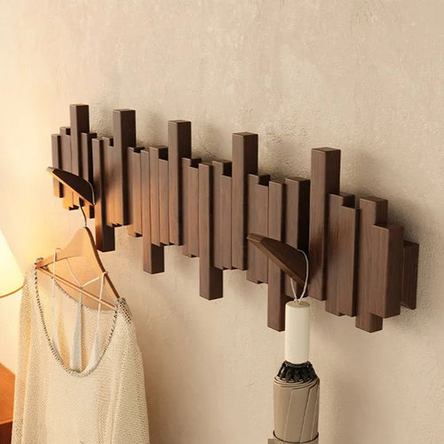 钢琴键挂衣架实木墙上壁挂钩卧室